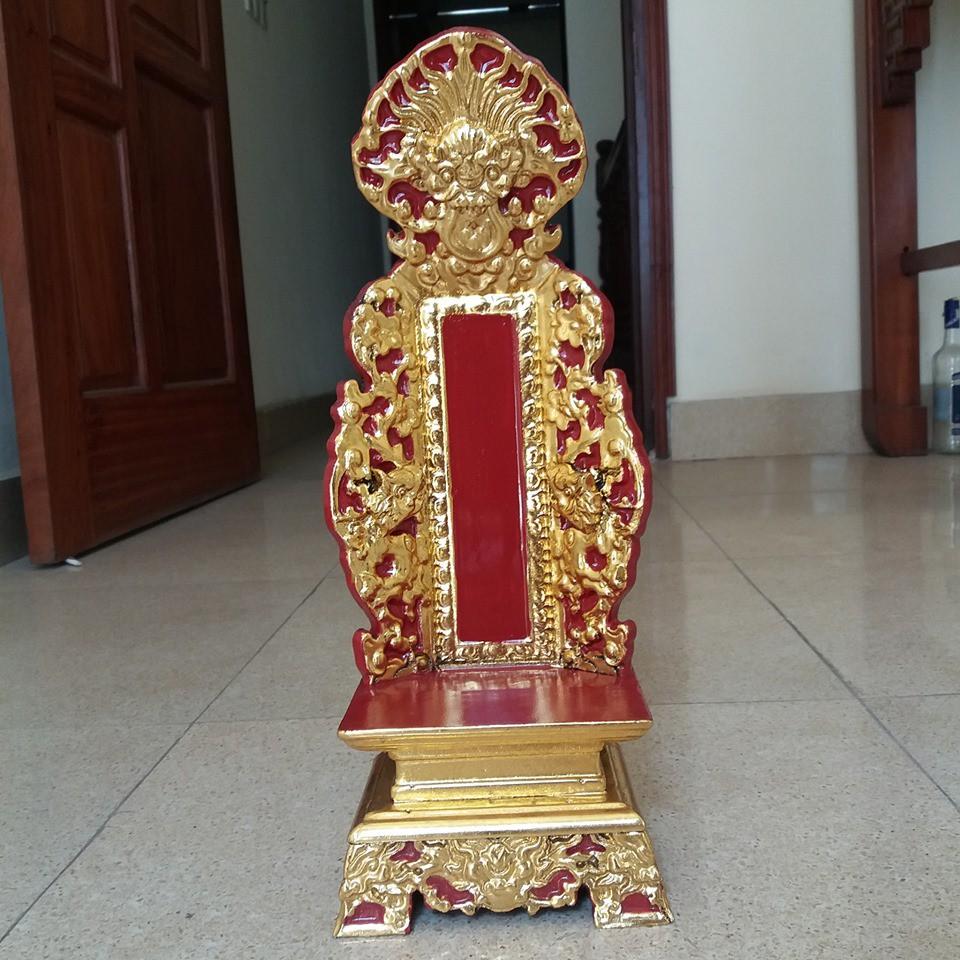 Đồ thờ cúng bài vị gỗ mít sơn son thiếp vàng kích thước cao 50cmx22cmx12cm