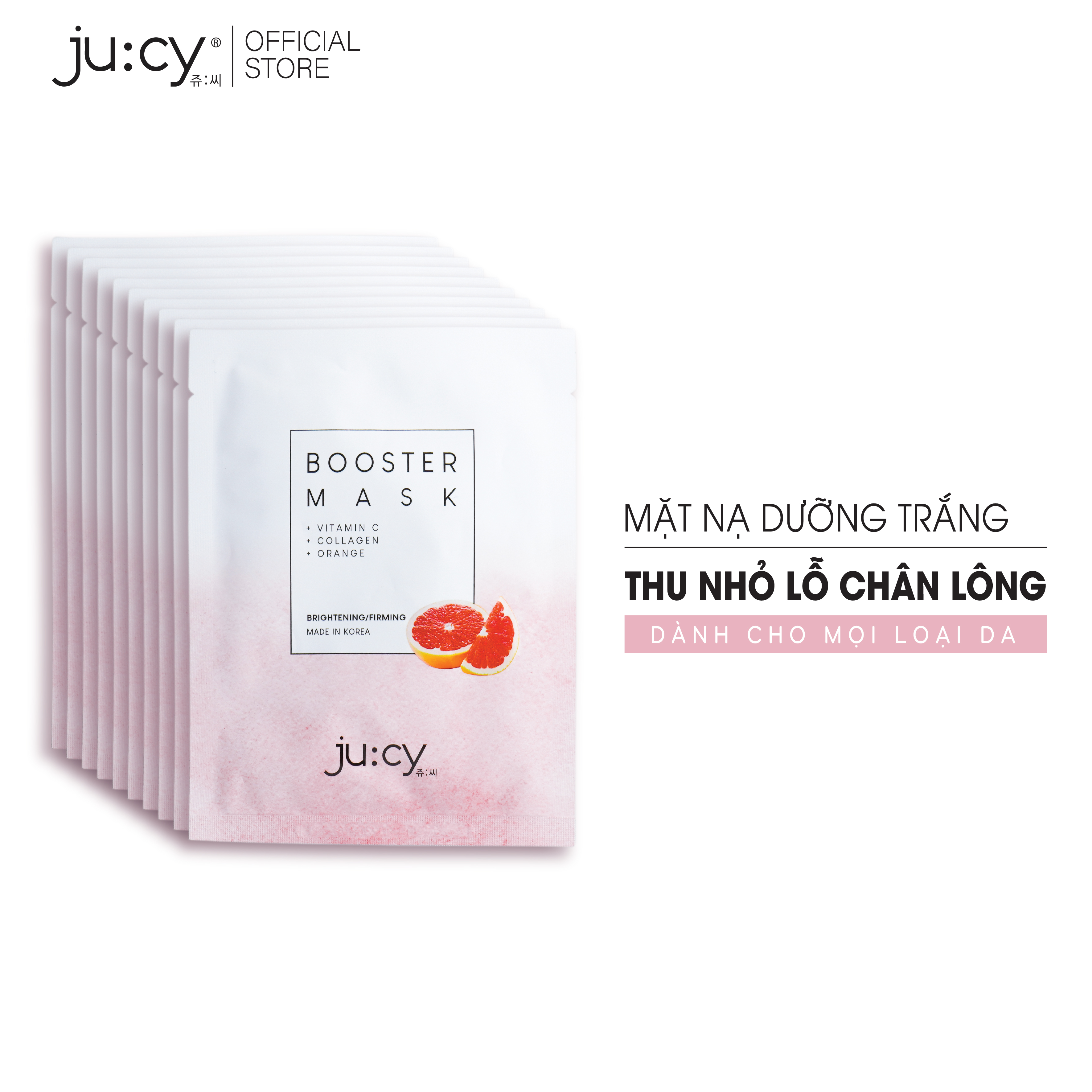 Combo 10 miếng mặt nạ Hàn Quốc Ju:cy Booster Mask