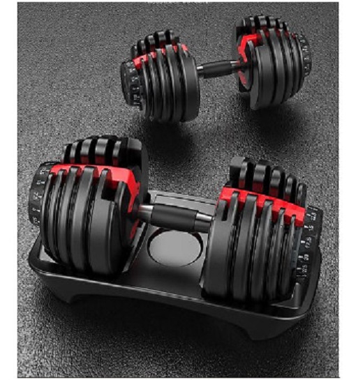 Bộ 2 tạ tay điều chỉnh 552 từ 5 - 52.5 Lbs (tương đương 2.27 - 24Kg) kèm khay đựng nhỏ gọn tiện lợi T THIEN TRUONG SPORT