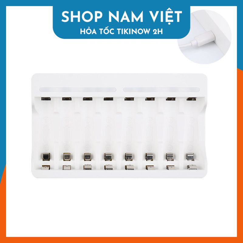 Bộ Sạc 8 Pin AA/AAA 1.2V - Sạc Pin Máy Ảnh, Micro, Đồ Chơi