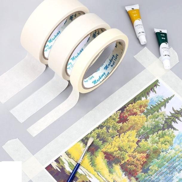 BĂNG KEO GIẤY NHĂN 1.2cm, 2.4cm, 4.8cm - 1 cây