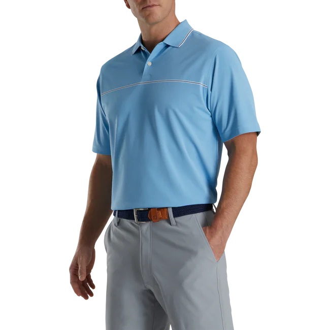 Áo Polo Golf Nam Footjoy FJ Small Details Stretch Pique, Knit Collar-87054/Áo Golf nam chuyên dụng