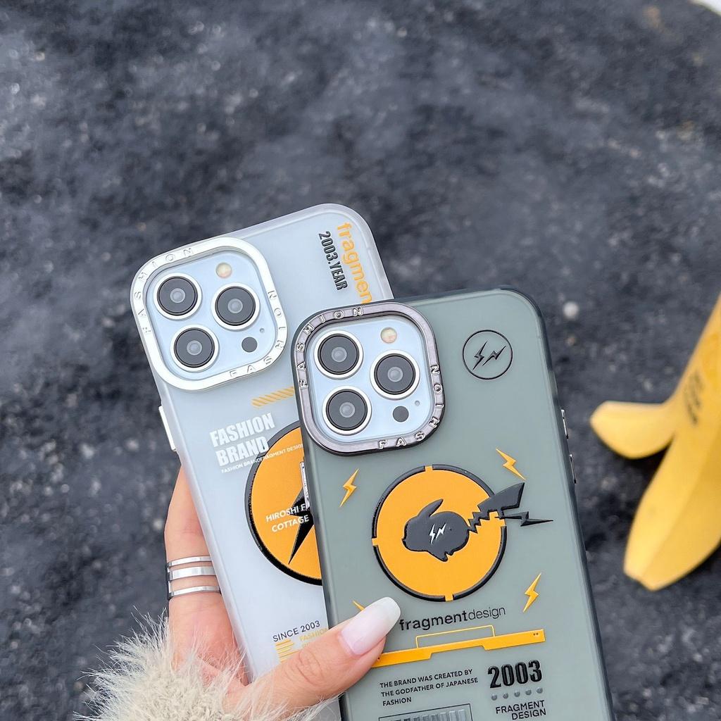 Ốp Lưng Cho iphone 14 Pro Max / 14 Pro / 13 Pro Max / 12 Pro Max Pikachu Nhám Bảo Vệ Camera , Chống Bám Vân Tay
