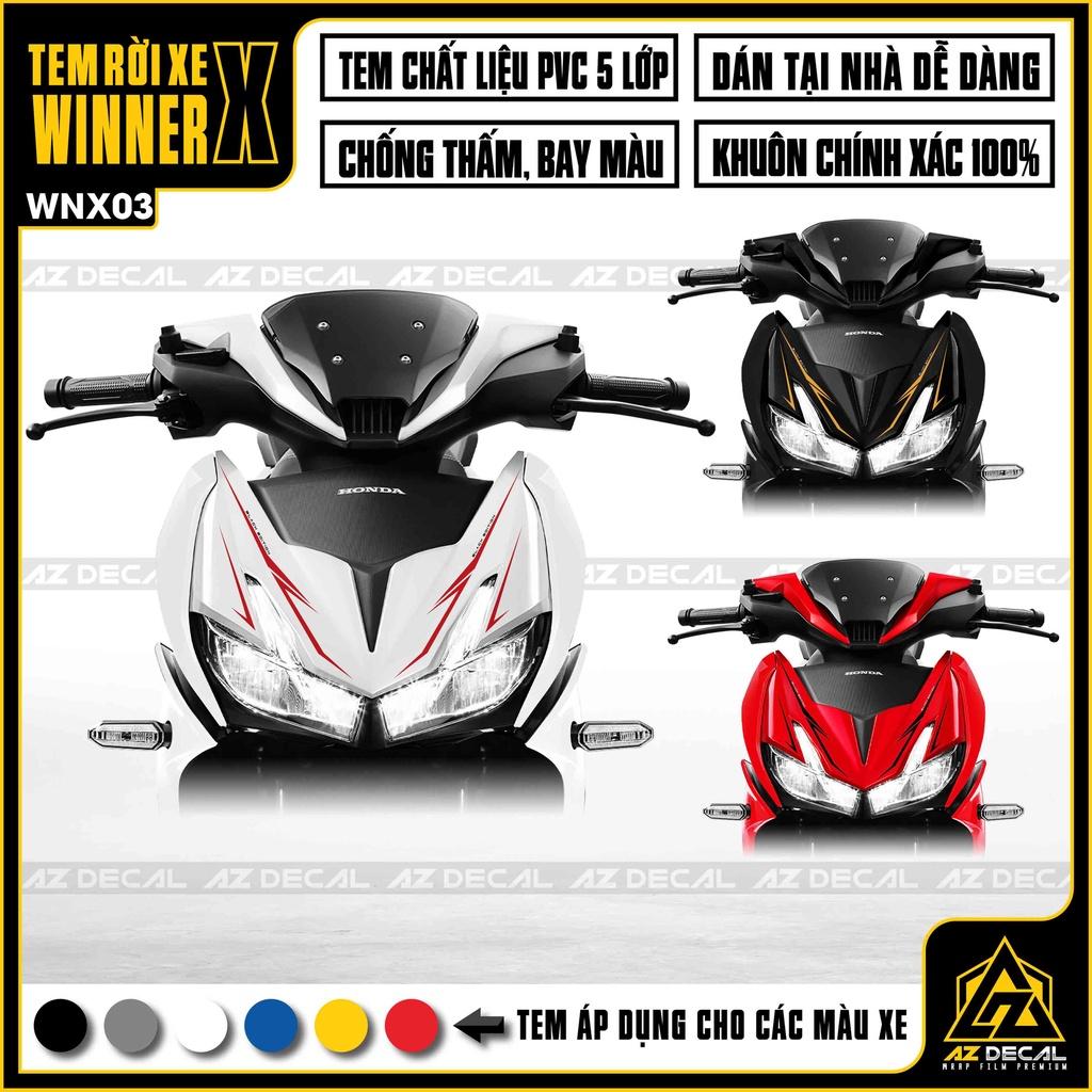 Tem Rời Dán Xe Winner X Chủ Đề Black Edition | WNX03 | Decal Chế Xe Máy Chất Liệu Tem PVC Cao Cấp - Vàng Đồng Đen