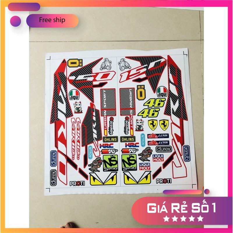 Tem rời xe Vario dán xe đỏ #Tem chế Tem rời xe