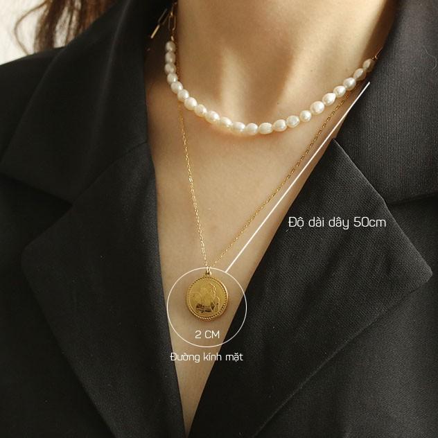 Dây chuyền MEE mặt thần Cupid, vòng cổ dài - N2802