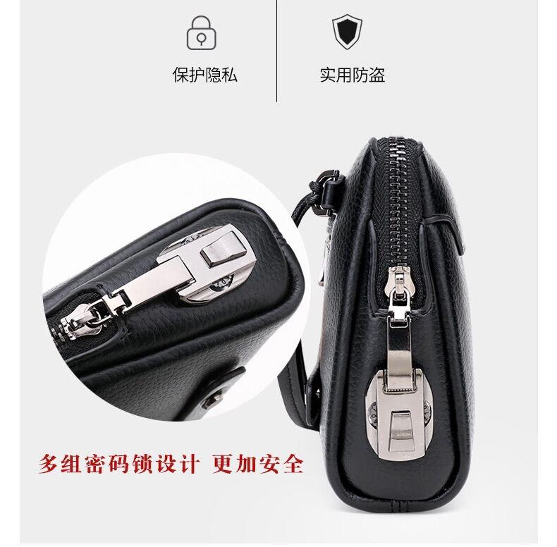 Ví Cầm Tay Nam Khóa Số.Clutch Cầm Tay Nam Cao Cấp.Bóp Da Nam.