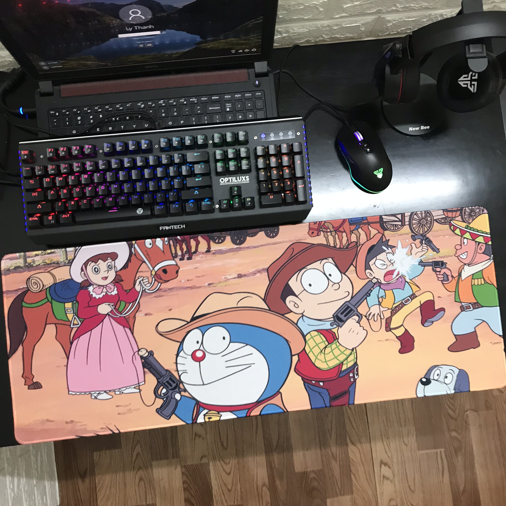 Miếng Lót Chuột, Bàn Di Chuột, mouse pad anime Doraemon cỡ lớn (80x30x0.3) - Hàng chính hãng / Hàng nhập khẩu