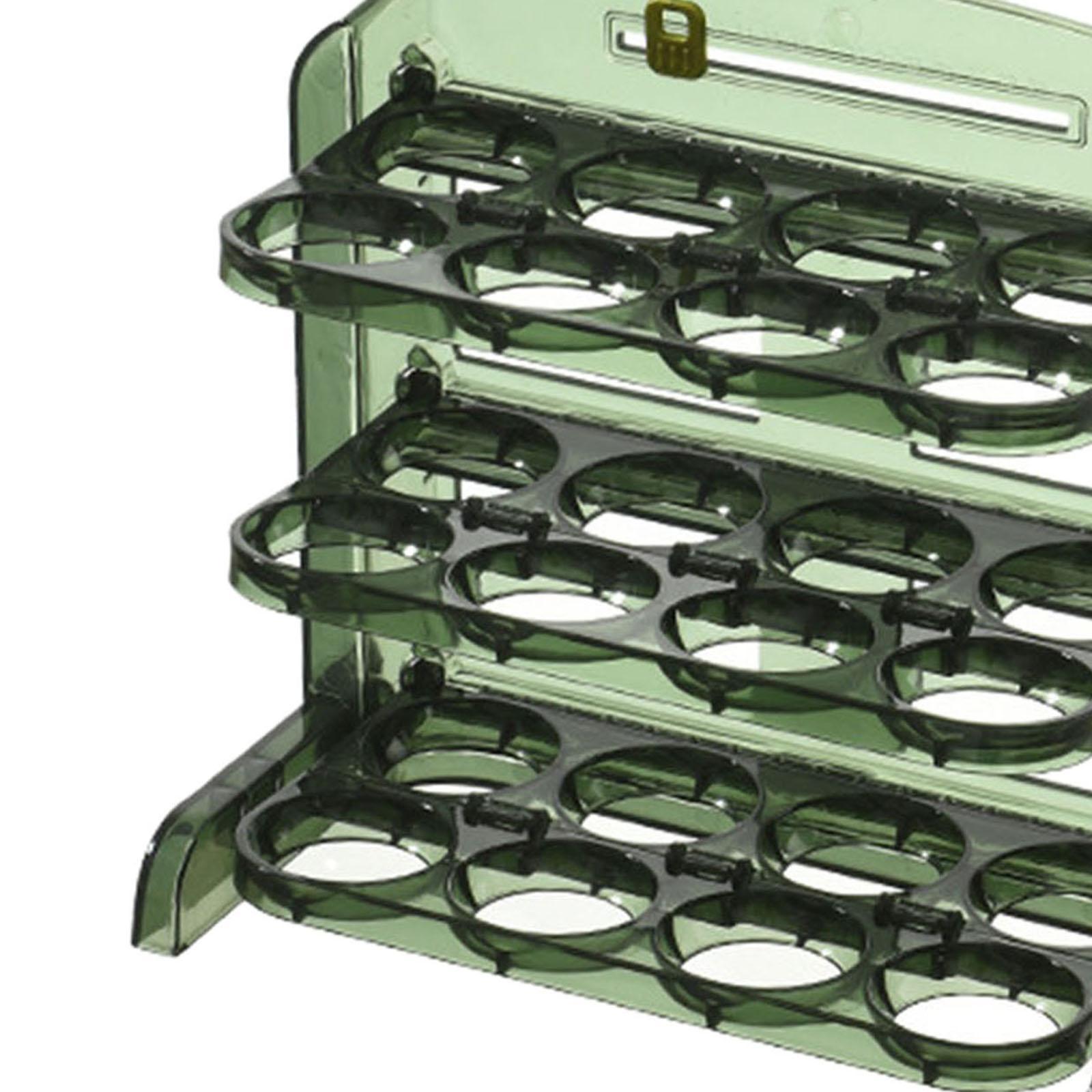 Creative overturn Egg Box Three Layers Stackable Organizer Bin for Freezer