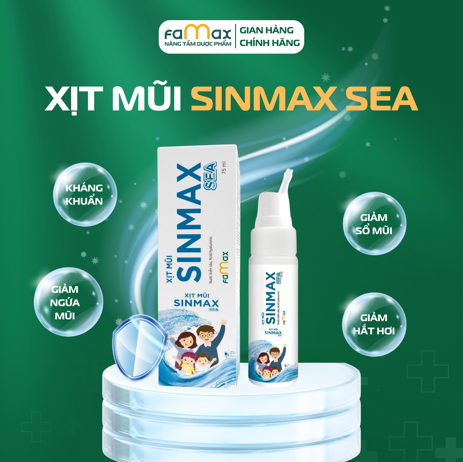 [FAMAX] Xịt mũi Sinmax Nature 20ml – Hỗ trợ viêm xoang, sổ mũi, nghẹt mũi nhanh chóng
