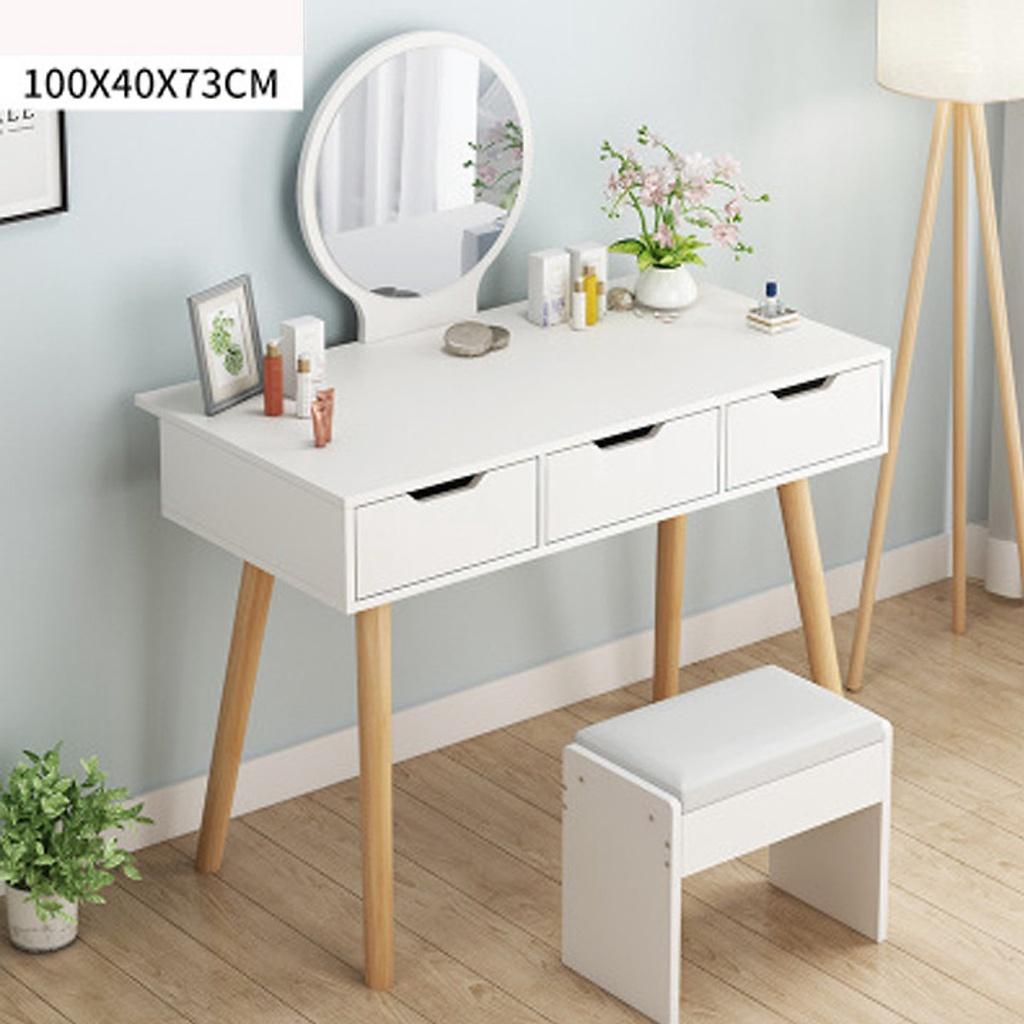 Bàn Trang Điểm Mini Kèm Ghế Lắp Ghép Hiện Đại