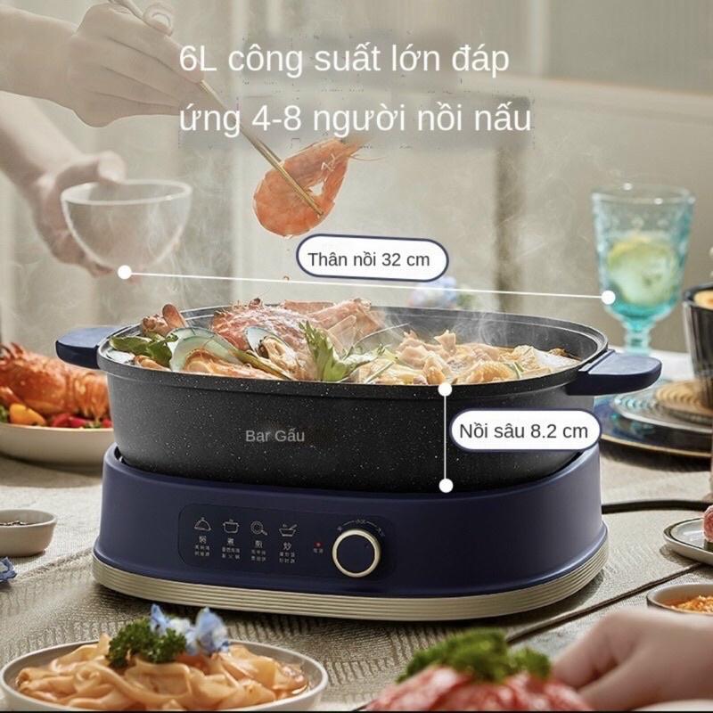 NỒI LẨU ĐIỆN ĐA NĂNG C60J5 - DUNG TÍCH 6L - CHIÊN, XÀO, NẤU ĐA NĂNG