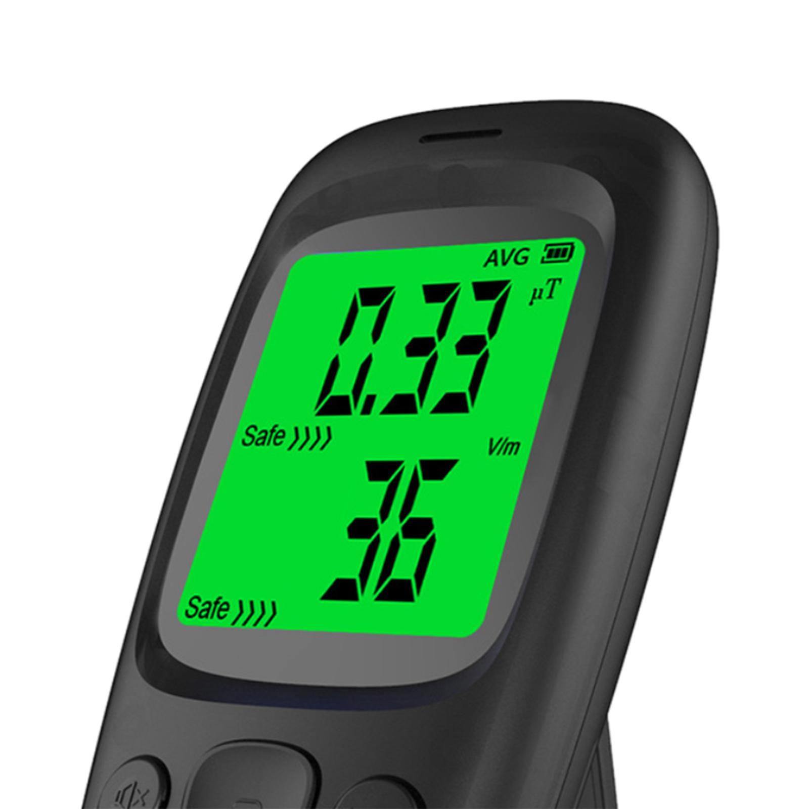 Electromagnetic Field Tester EMF Tester Handheld Portable for Testing with Backlight Digital LCD EMF Monitor for Signal Base Station Outdoor