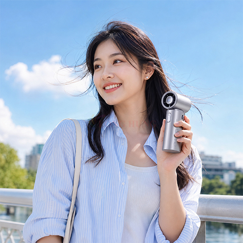 Quạt mini tích điện cầm tay Jisulife Handheld Fan 9S 5000mAh - Hàng chính hãng