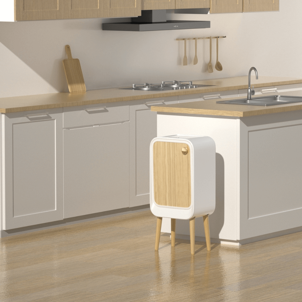 Thùng rác cảm biến ELPHECO mở hai cánh có chân 20L Hàng chính hãng