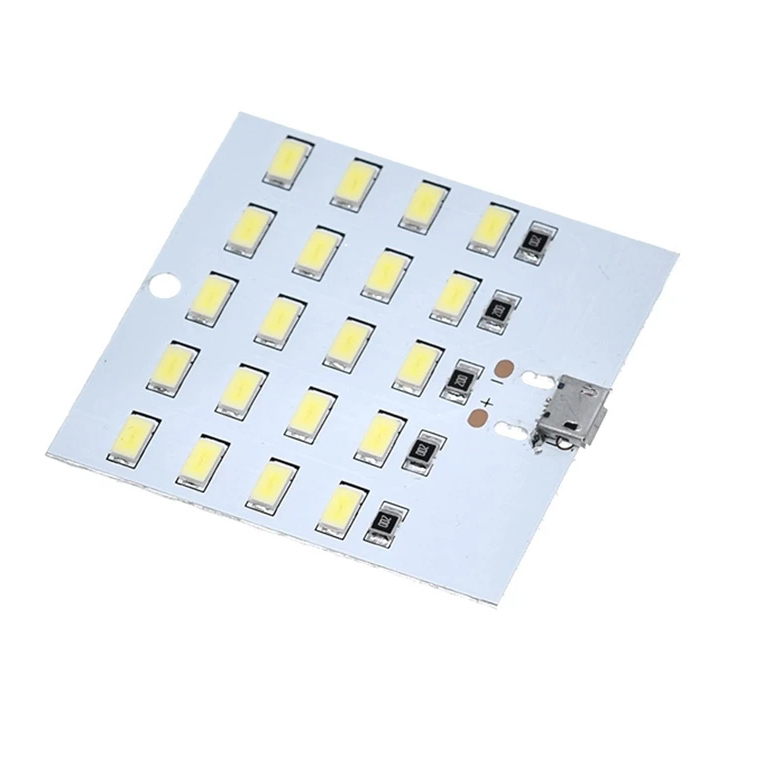 Tấm Đèn Led 20 Bóng Led Khẩn Cấp Ban Đêm Với Cổng Nguồn Micro USB Siêu Sáng 5V 430mA ~ 470mA Chất Lượng Cao