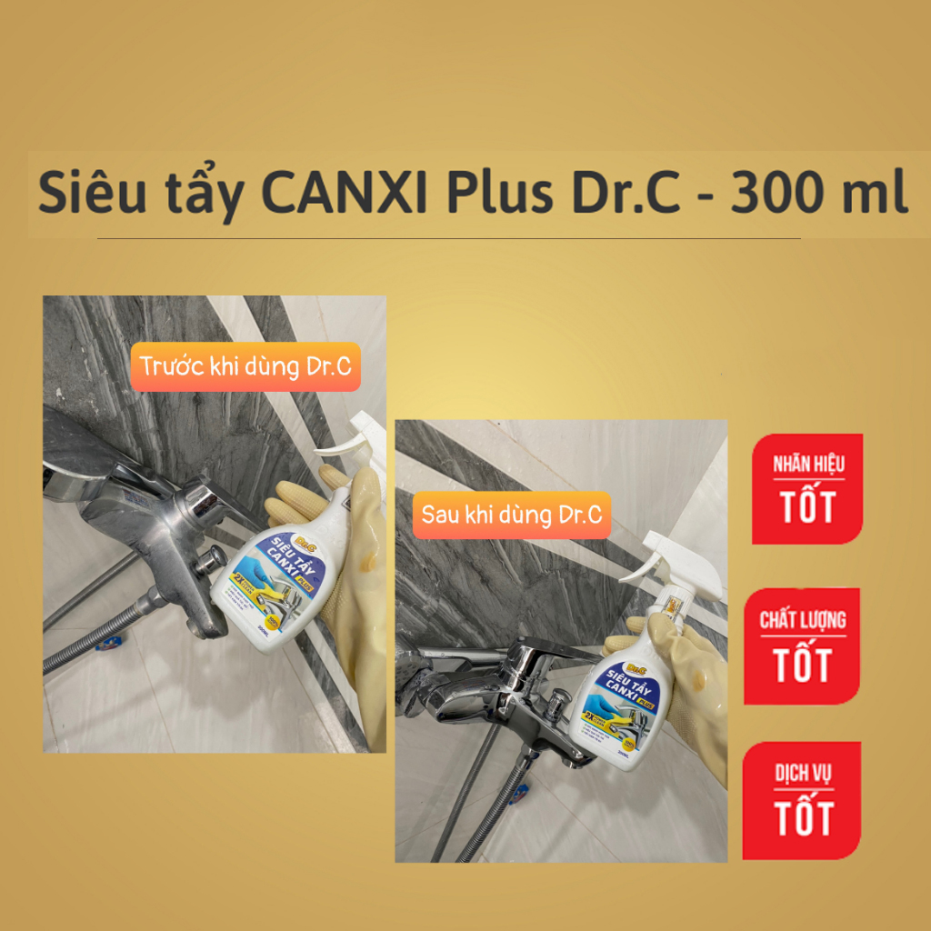 Chai Xịt Làm Sạch Nhà Tắm Siêu Tẩy Cặn Canxi Nhà Tắm, Tẩy Sạch Vòi Inox, Đốm Nước Trên Vách Kính, Bồn Sứ Dung Tích 300ml