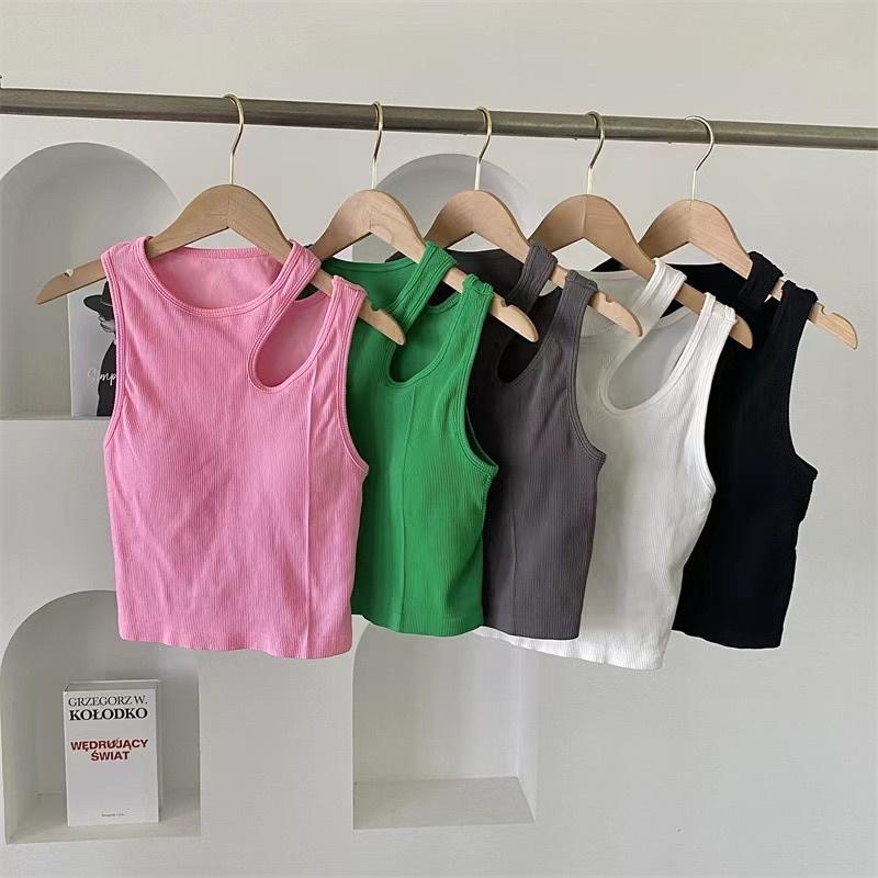Áo croptop nữ khoét vai có mút cá tính, áo bra nữ, áo ba lỗ