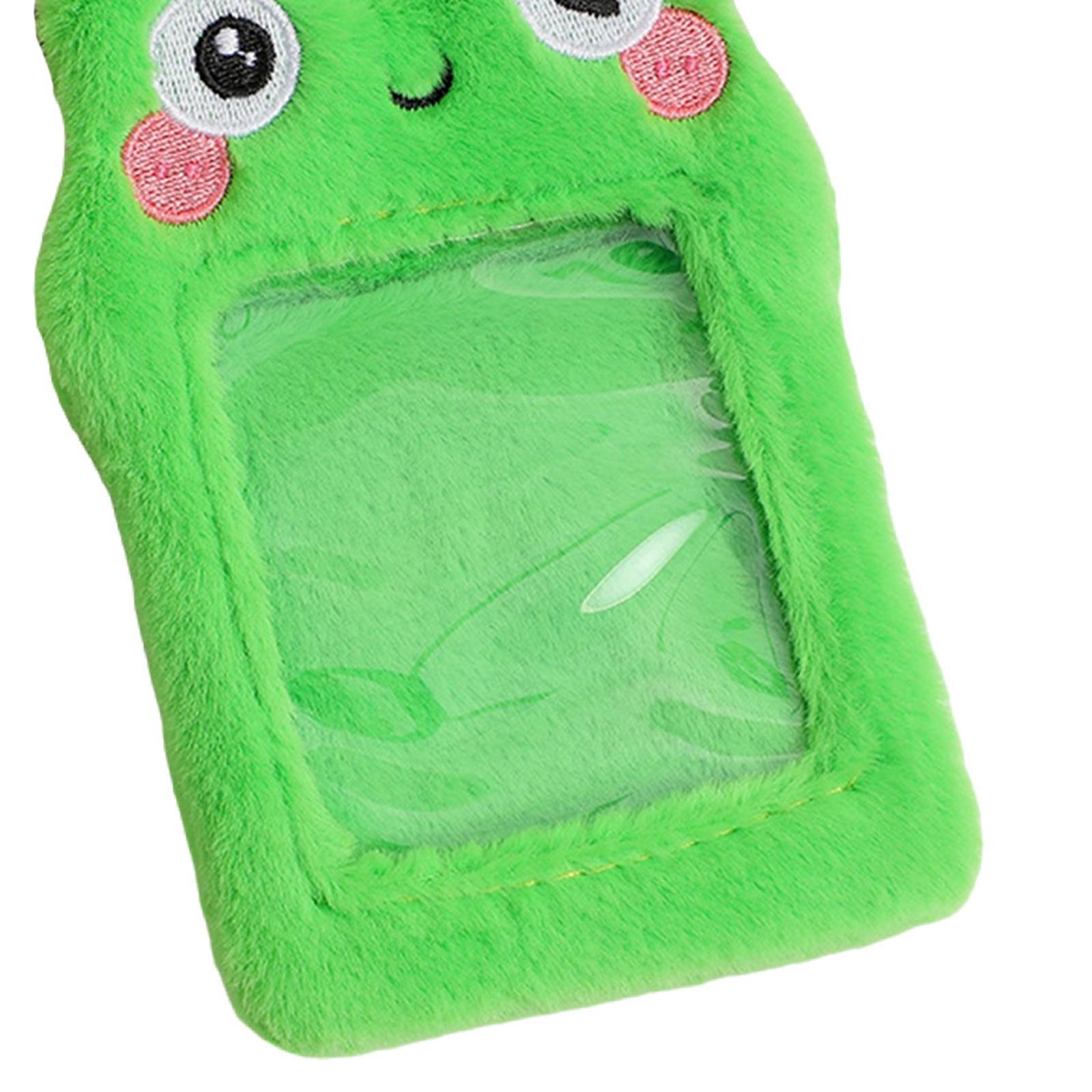 Cute Plush Photocard Holder Card Holder Keychain Protector Photo Sleeve Card Holder Case for Sports Cards Football Cards