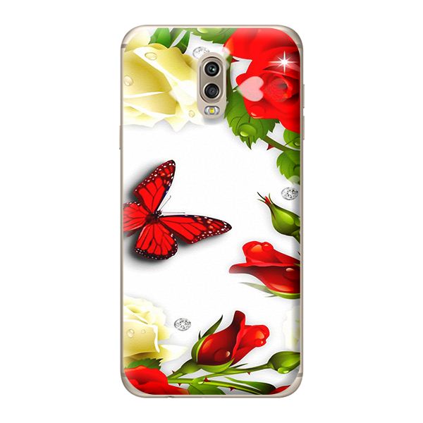 Ốp lưng cho Samsung Galaxy J7 Plus BƯỚM ĐỎ 1 - Hàng chính hãng