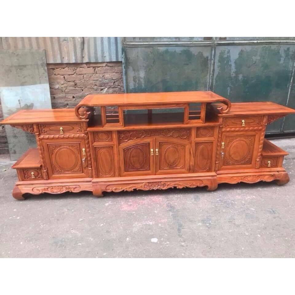 Kệ tivi Vòm gỗ hương đá