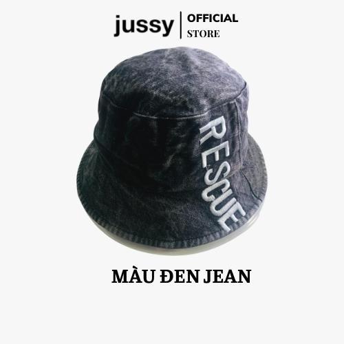 Mũ Bucket Rescue Jeans Wash Jussy Fashion Chất Vải Jean Denim Phong Cách Nón Tai Bèo Nam Nữ Thời Trang Ulzzang Unisex