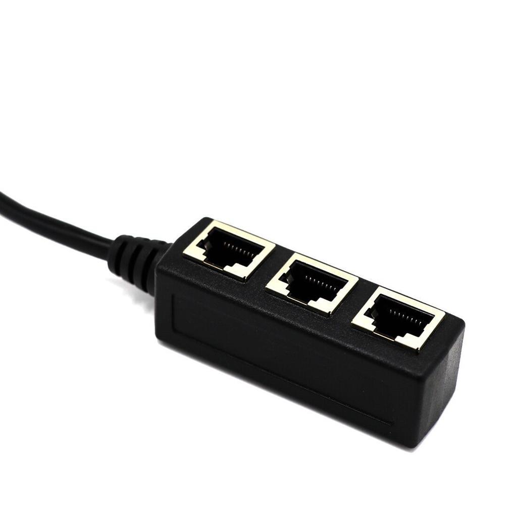 RJ45 Bộ Chia 1 Ra 3 Wys Nữ Ổ Cắm LAN Ethernet Cáp 8P8C Mở Rộng
