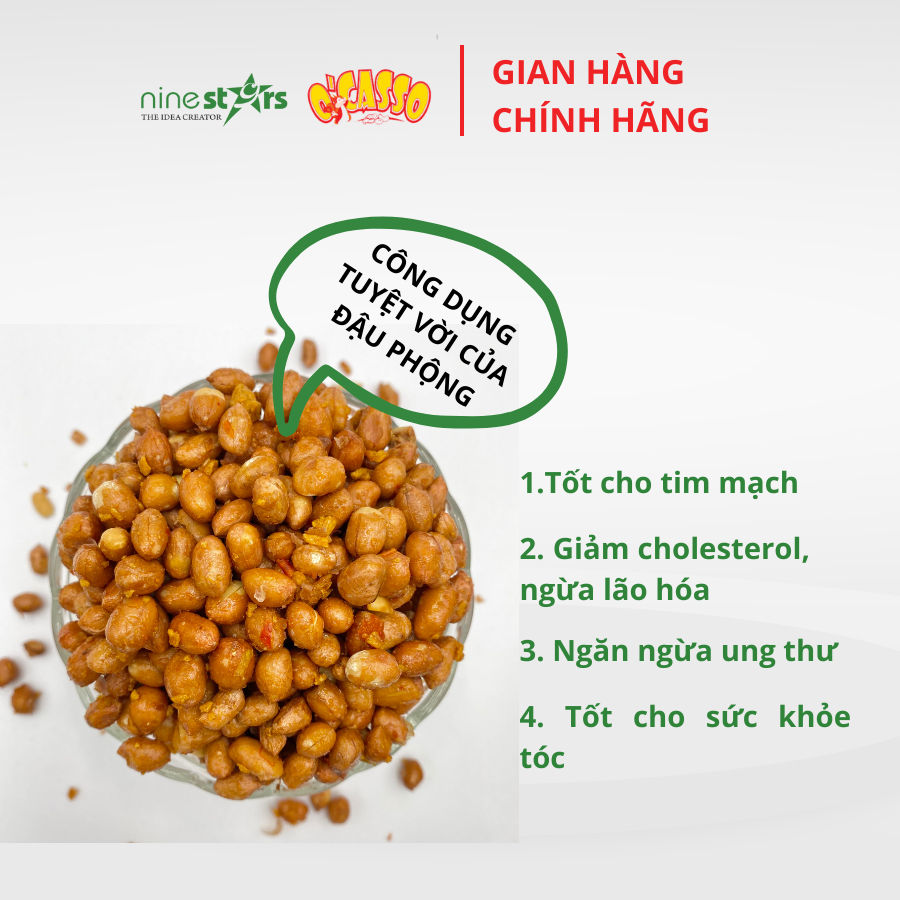 Đậu phộng tỏi ớt O'Casso Gói 80g