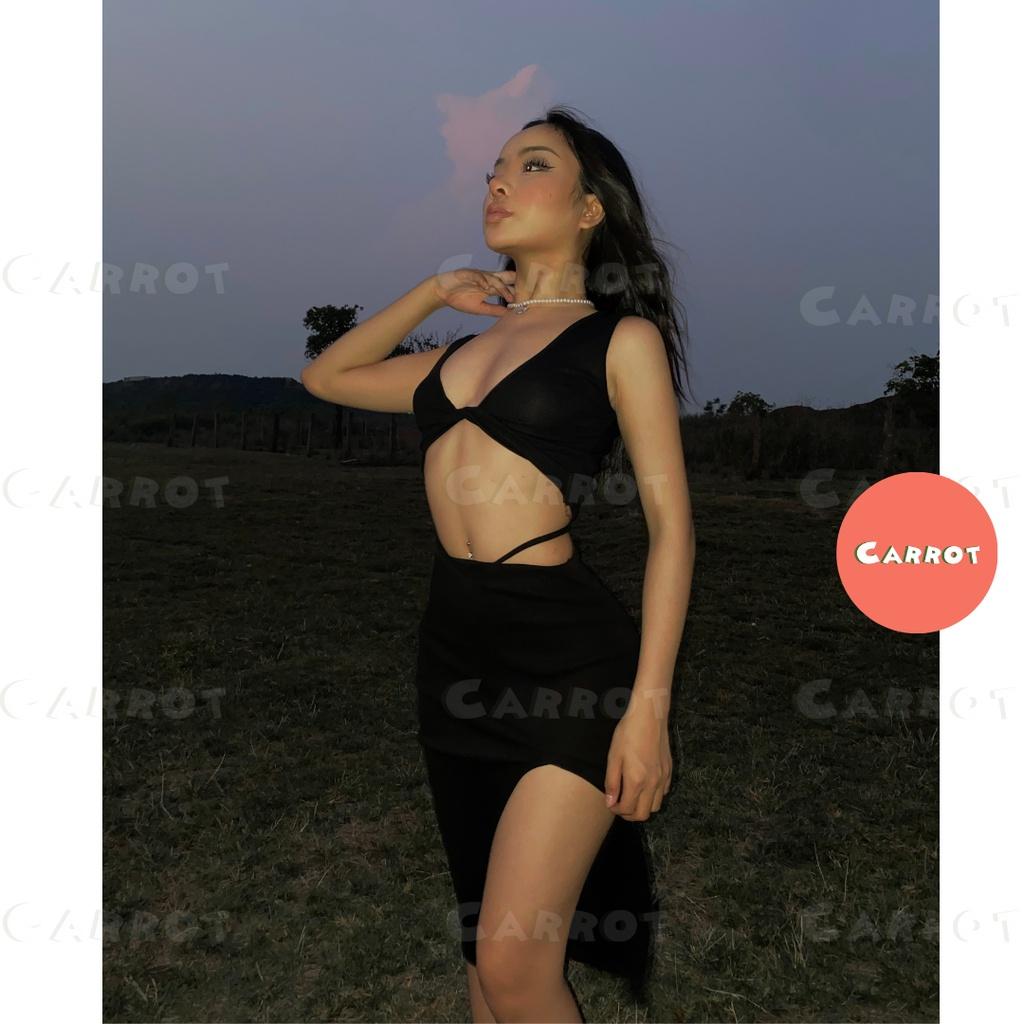 Áo croptop nữ sexy thiết kế chân váy ôm body cột eo quyến rũ chất vải co giãn mềm mịn carrotxinhdep