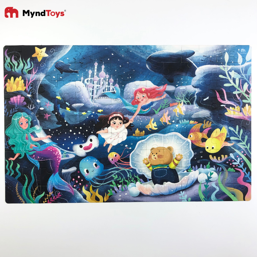 Ghép hình cổ tích Nàng tiên cá - Fantasy Puzzle Deep Deep Blue - Đồ chơi giáo dục cho bé từ 4 tuổi