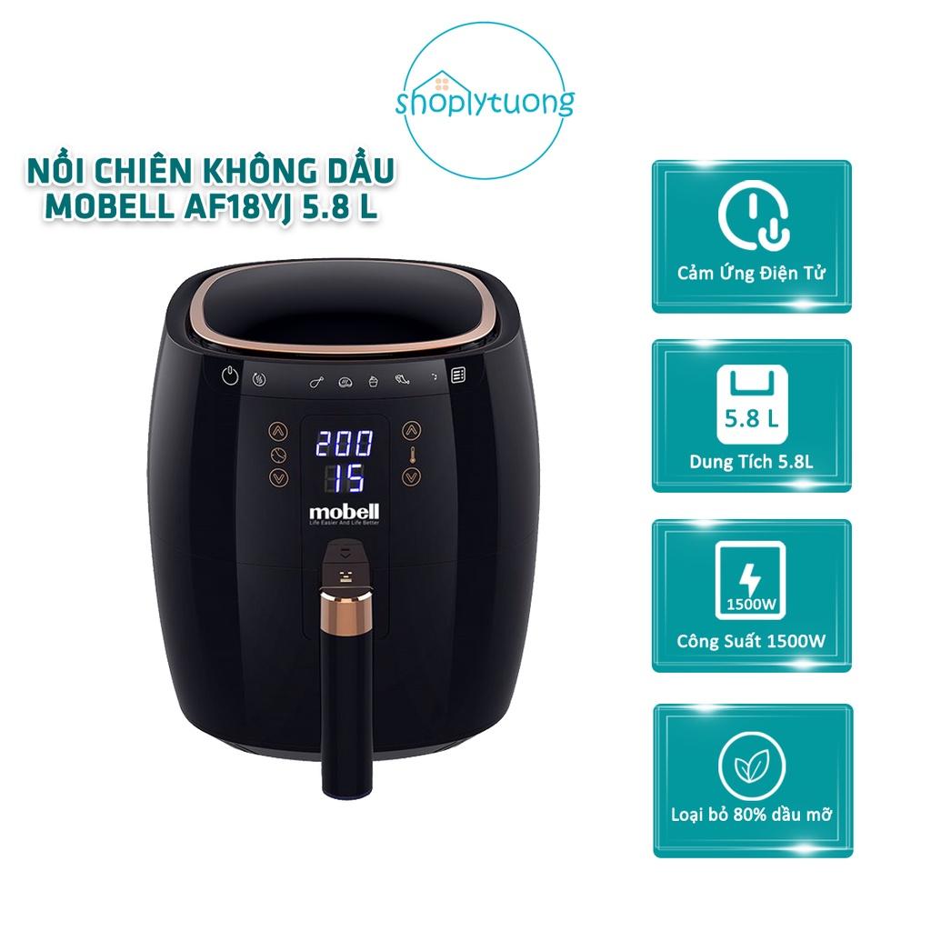 Nồi Chiên Không Dầu 5.8L Mobell AF-18-YJ Cảm Ứng Điện Tử Menu Cài Đặt Sẵn Hàng Chính Hãng Bảo Hành 12 Tháng