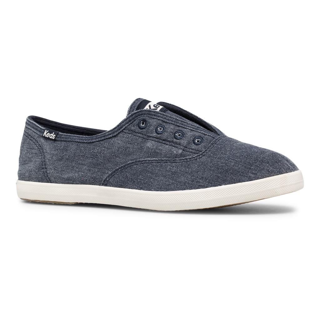 Giày Thể Thao Nữ Cổ Thấp, KEDS Chillax Washed ORG Core Twill Navy KD064817