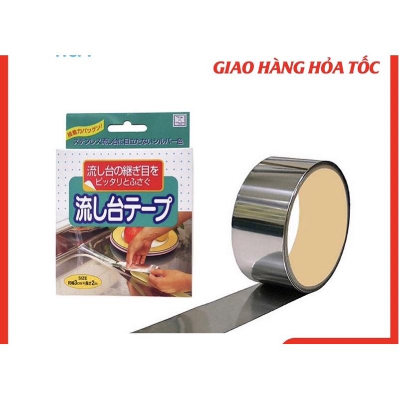 Băng dính nhôm cao cấp chịu nhiệt 5cm x 26m chống nước bảo ôn dán kẽ hở bồn rủa bát nhà bếp - Bạc