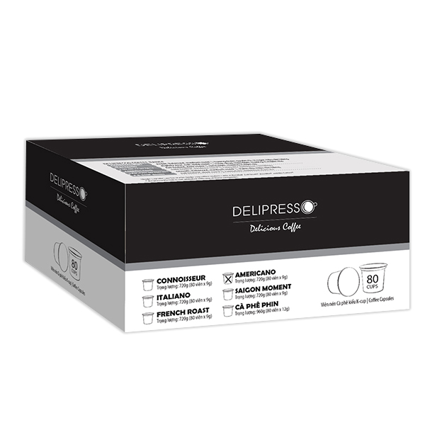 Cà Phê Delipresso Americano 80 viên 9g