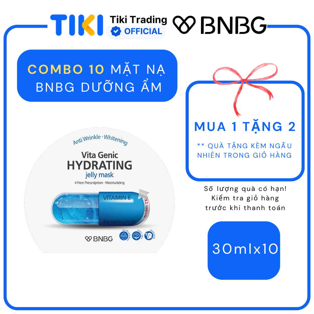 Combo 10 Mặt Nạ BNBG Hydrating Vita Genic Jelly Mask Dưỡng Ẩm Da Đa Tầng 30mlx10