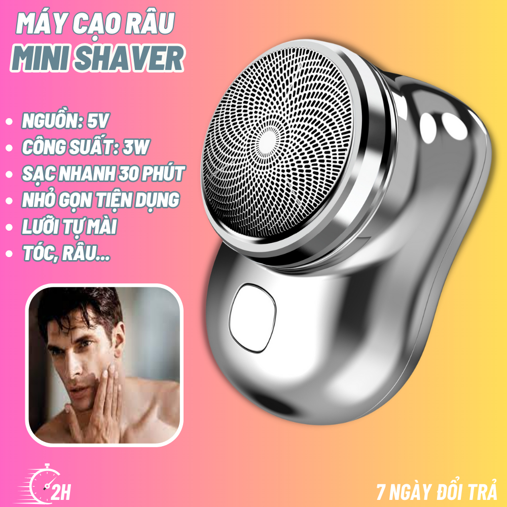 Máy cạo râu mini chống nước xpi7 6 lưỡi dao kép chống nước,nhỏ gọn