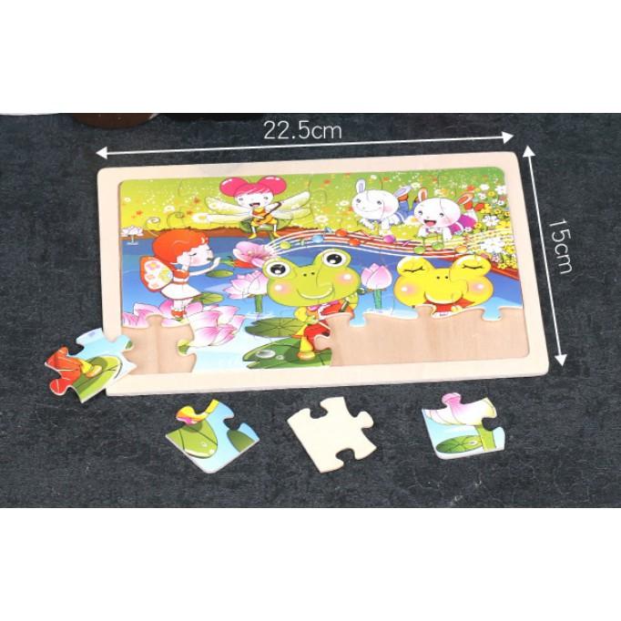 Đồ chơi xếp hình gỗ Puzzle,Combo bộ 5 xếp hình gỗ Puzzle 24 miếng ghép