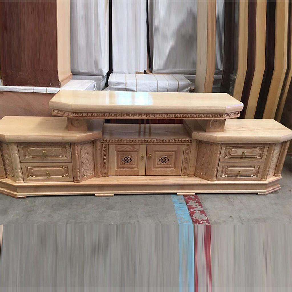 Kệ tivi tân cổ điển gỗ sồi nga hàng chuẩn cao cấp thích thợp cho mọi gia đình