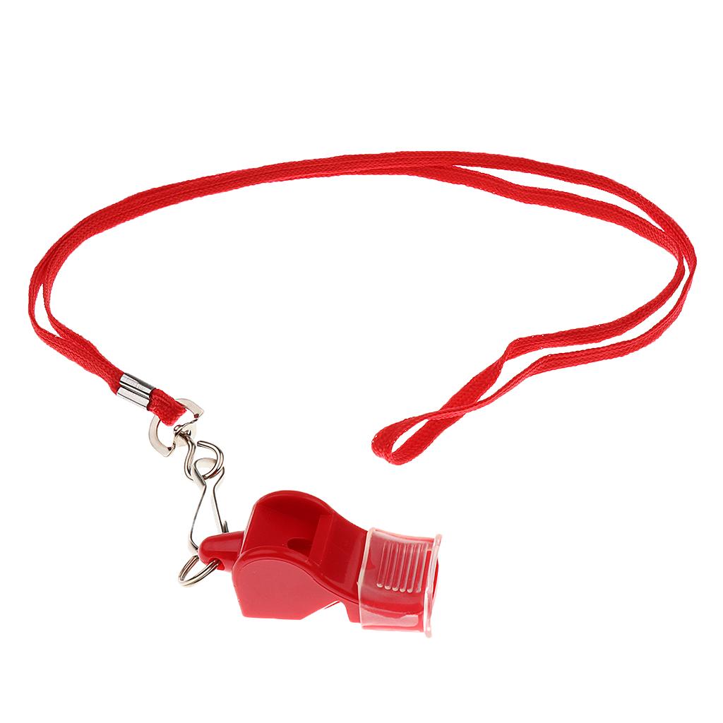 2xSoccer Referee Whistle Team Sports / Survival Camping Hiking Rescue Red