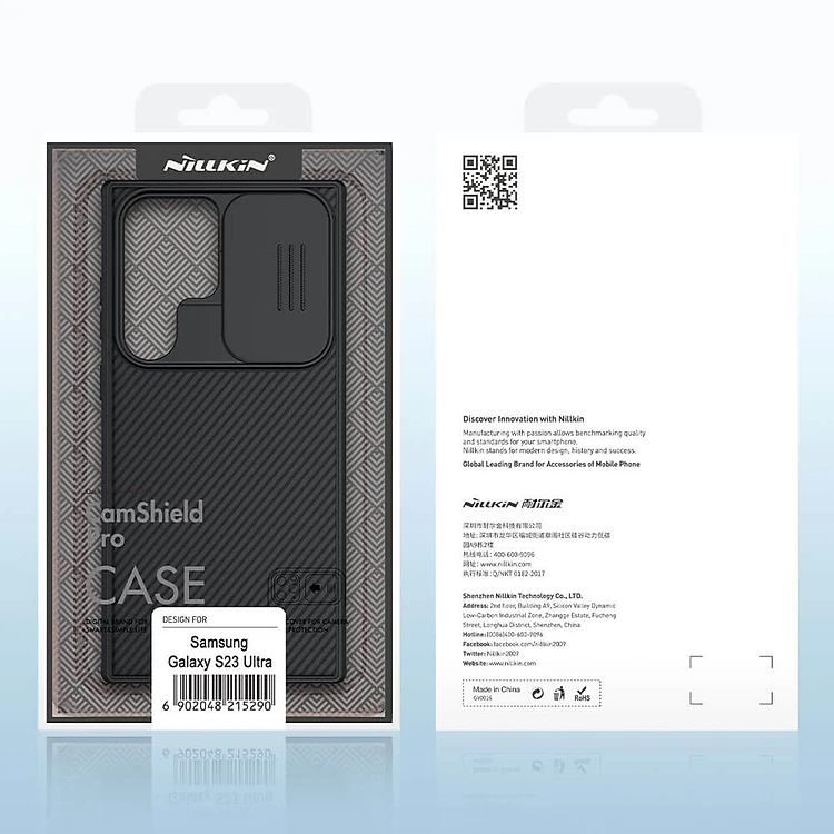 Ốp lưng chống sốc bảo vệ camera cho Samsung Galaxy S23 Ultra - S23 Plus hiệu Nillkin Camshield Pro - Hàng nhập khẩu