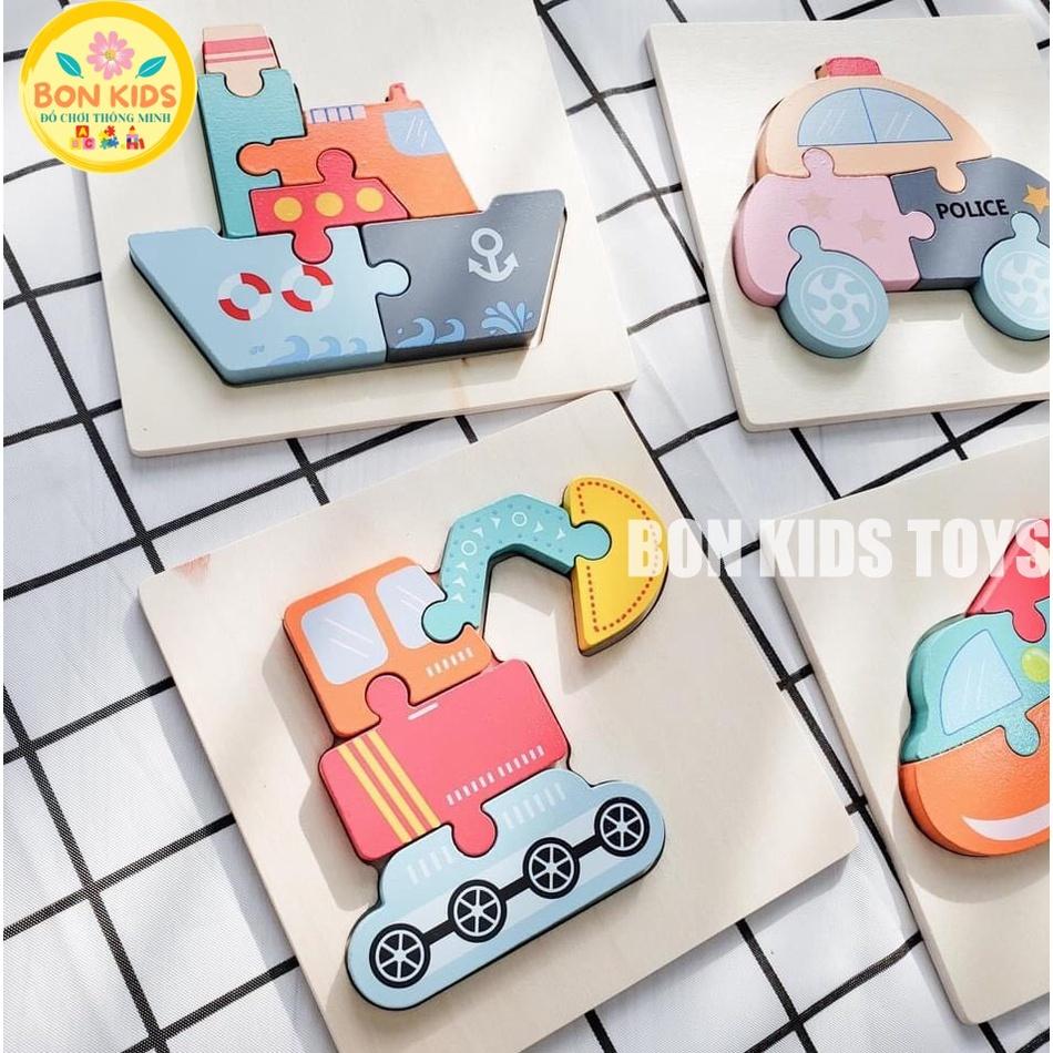 Đồ chơi tranh xếp hình gỗ nổi 3D - Đồ chơi thông minh cho bé