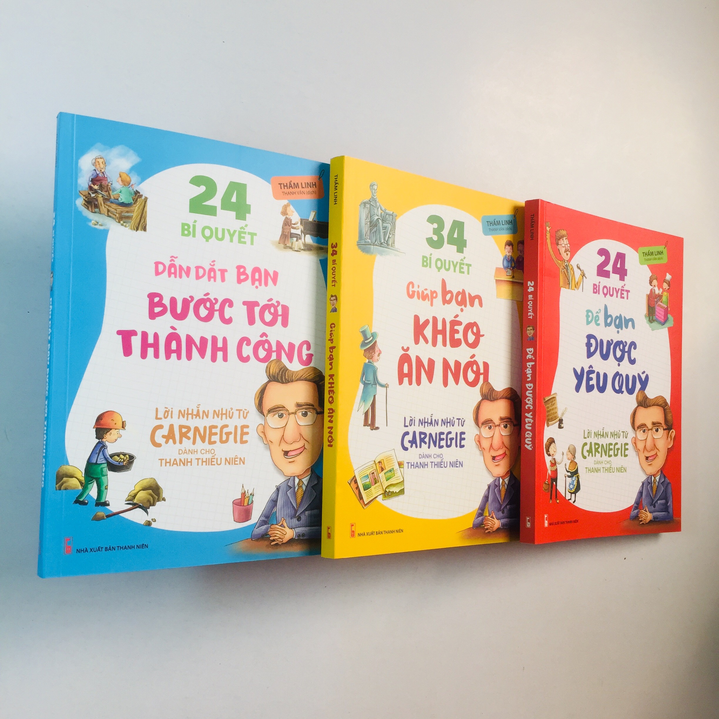 Combo 3 cuốn Lời Nhắn Nhủ Từ Carnegie Dành Cho Thanh Thiếu Niên : 24 Bí Quyết Dẫn Dắt Bạn Tới Thành Công + 34 Bí Quyết Giúp Bạn Khéo Ăn Nói  +24 Bí Quyết Để Bạn Được Yêu Quý