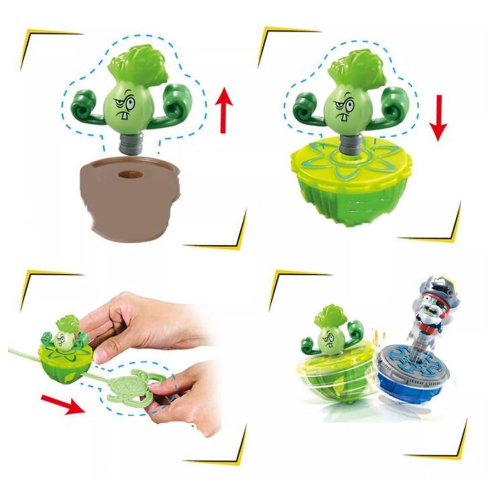 Combo bộ 06 Con Quay Beyblade Chiến Đấu Tác Động Plants vs Zombies 2 Đồ chơi trẻ em T18002