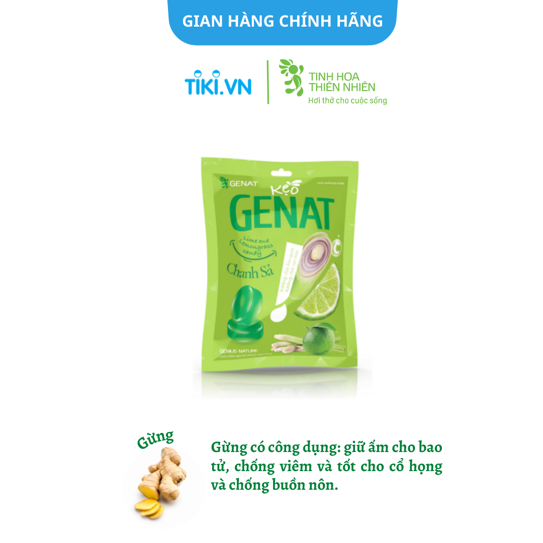 Kẹo ngậm Genat Chanh Sả (Túi 20 viên)