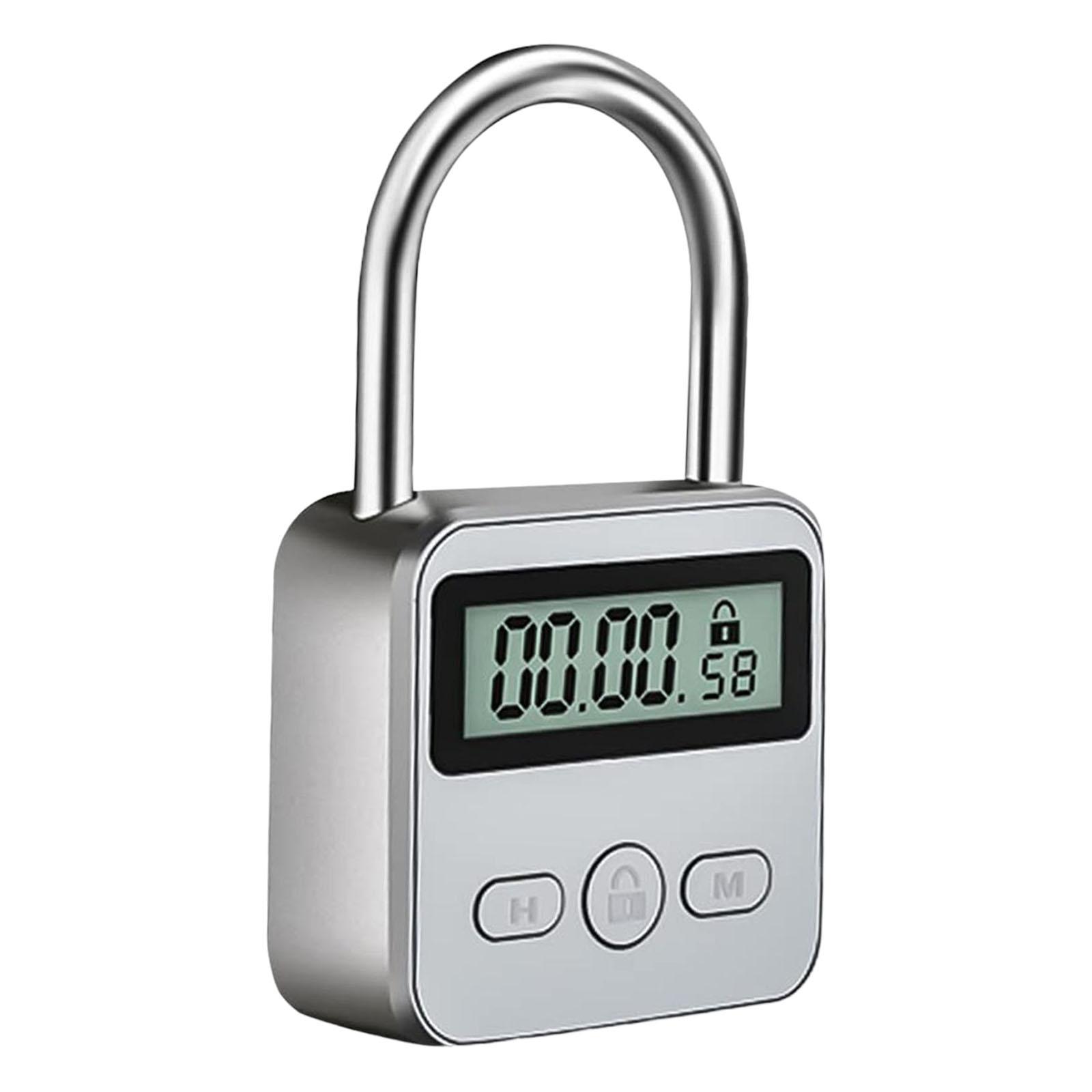 LCD Display Multifunction Electronic Time Metal Timer lock Adult Habit