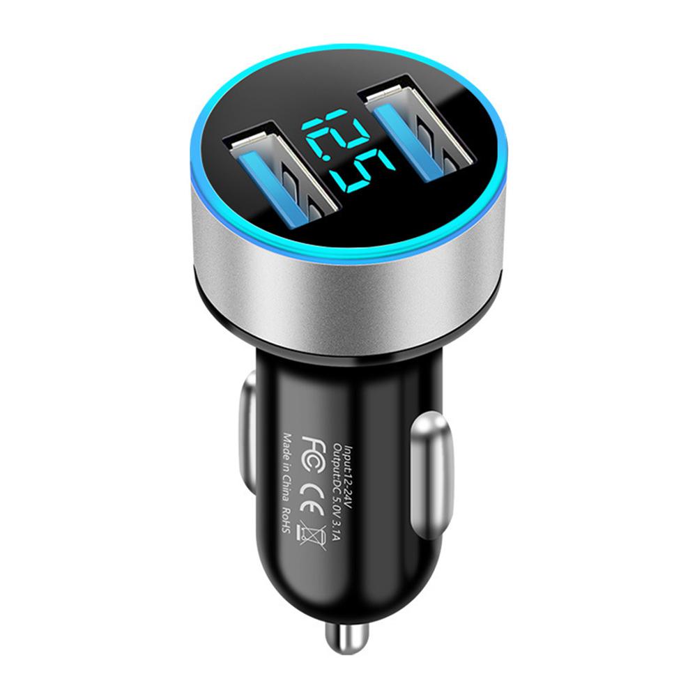 Bộ sạc xe hơi USB Bộ điều hợp bộ sạc xe lửa LED Voltmeter cho tất cả các loại điện thoại di động Bộ sạc thông minh usb sạc nhanh