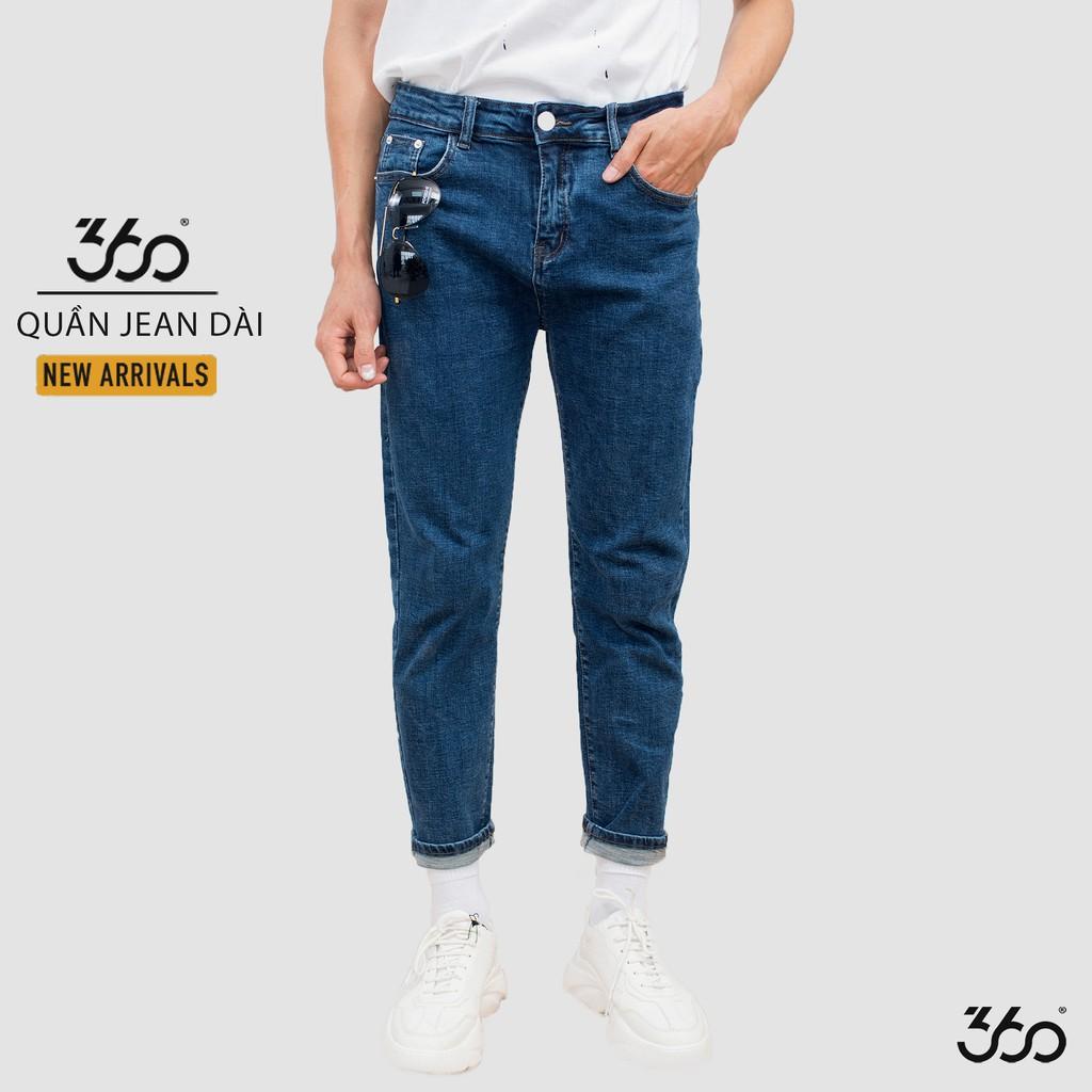 Sale Quần jean nam 360 BOUTIQUE dáng dài trẻ trung, năng động - QJDCN002