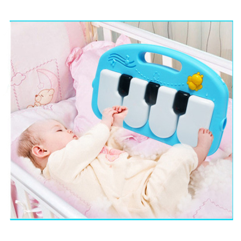 Thảm nhạc Piano cho bé từ 0-36 tháng in hình khỉ con có nhạc và xúc xắc, shop tặng Pin đi kèm