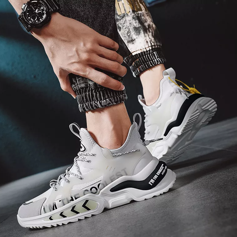 Giày Thể Thao Nam GEMI - Giày Sneaker Màu Xám - Đen - Trắng, Giày Thể Thao Hoạt Động Ngoài Trời, Thoáng Khí - G5105