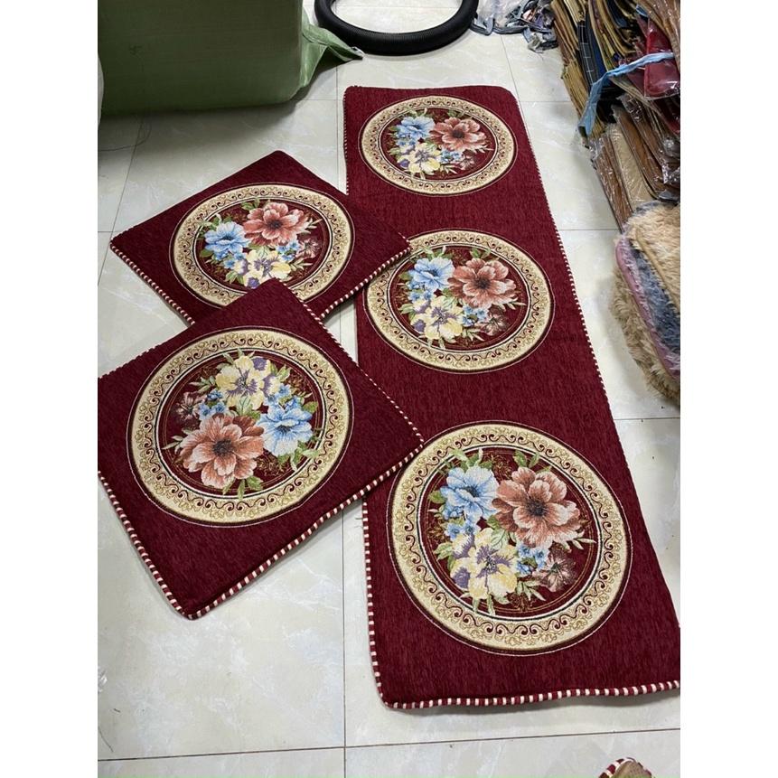 Thảm trải ghế tây âu, đệm ghế gỗ TG01